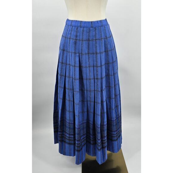 Vintage 1970s Pendleton Pure Virgin Wool Pleated Skirt - Picture 1 of 6